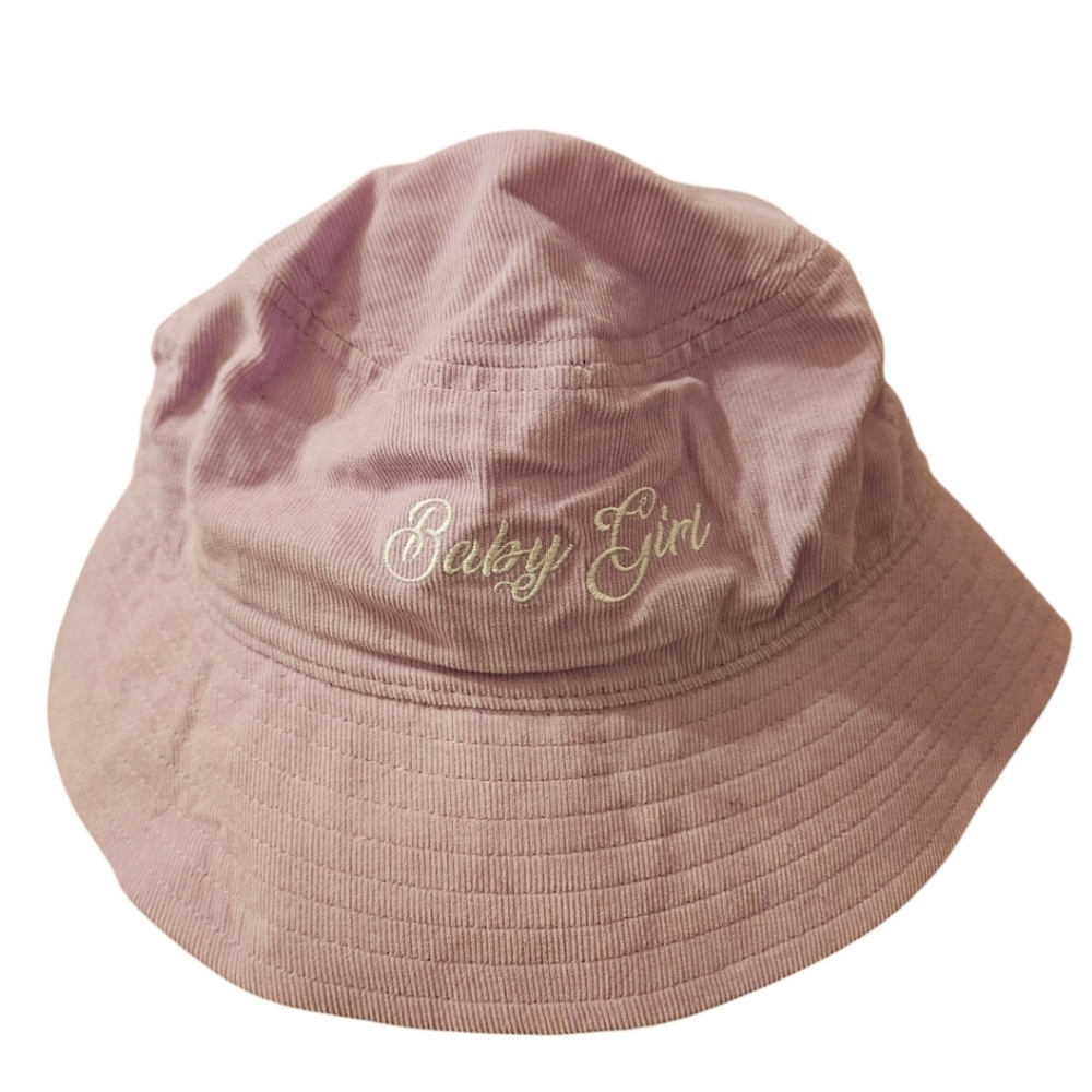 Lavender "Baby Girl" Embroidered Bucket Hat